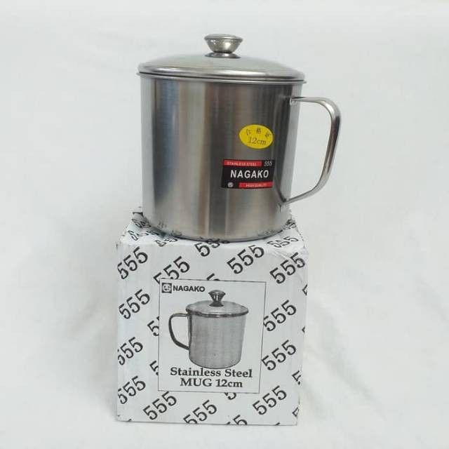 Gelas Mug Cangkir Stainless 555 berbagai ukuran
