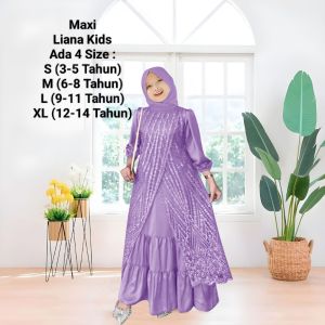 Pakaian Muslim Anak Perempuan Dan Remaja Abg Model Kerutan Terbaru Kekinian Viral Maxi Liana Kids 3-14 Tahun Matt Moscrepe Mix Brokat Mutiara Gamis Anak Tanggung Perempuan Terbaru 2024