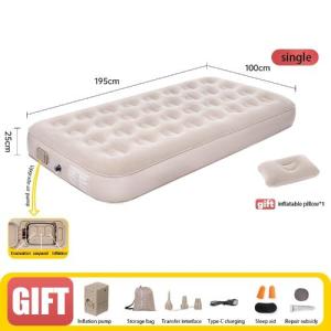 Air Bed Double or Single Inflatable Bed King Family Size For Camping With Automatic Electric Pump