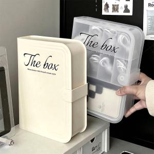 Desktop Electronic Accessory Storage Box 8 Compartments With Lid Multi-scene Cable Organizer for Home Office & Travel Store Data Cable Earphone Charger Power Bank