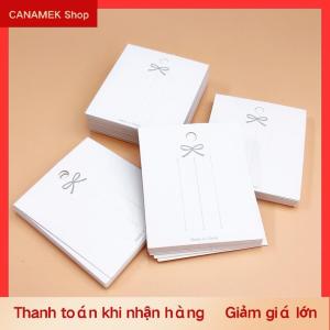 CS 50 cái thẻ kẹp tóc màu trắng đính Thẻ cung hiển thị Thẻ các tông đóng gói giấy