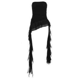 Thời trang strapless Áo sơ mi sát nách Ruched áo ống với xương đòn hiển thị thiết kế phù hợp cho dịp khác nhau