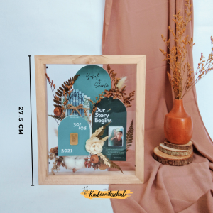 Mahar Rustic 3D Double Akrilik - Mahar Jumbo Wedding & Engagement