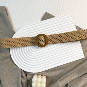 LUSIT Lưới dệt Thắt lưng phong cách Bohemian Khóa hình tròn Đan rỗng Thắt lưng khoét rỗng Thời trang Làm thủ công Thắt lưng bện Phụ kiện trang phục