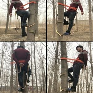 อุปกรณ์ปีนต้นไม้ อุปกรณ์ปีนเสาไม้ รองเท้าเดินป่า + เข็มขัดนิรภัย เข็มขัดปีนหน้าผา