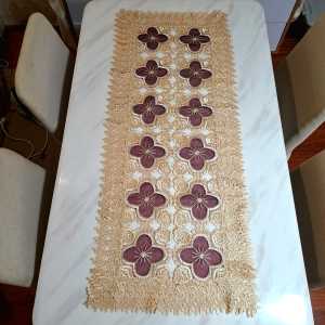Taplak Meja Bordir/ Loper Bordir Import Mewah Ukuran 45×90 Cm