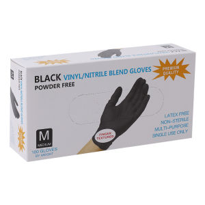 Hộp 100 Găng Tay Y Tế Nitrile không bột màu Đen size M