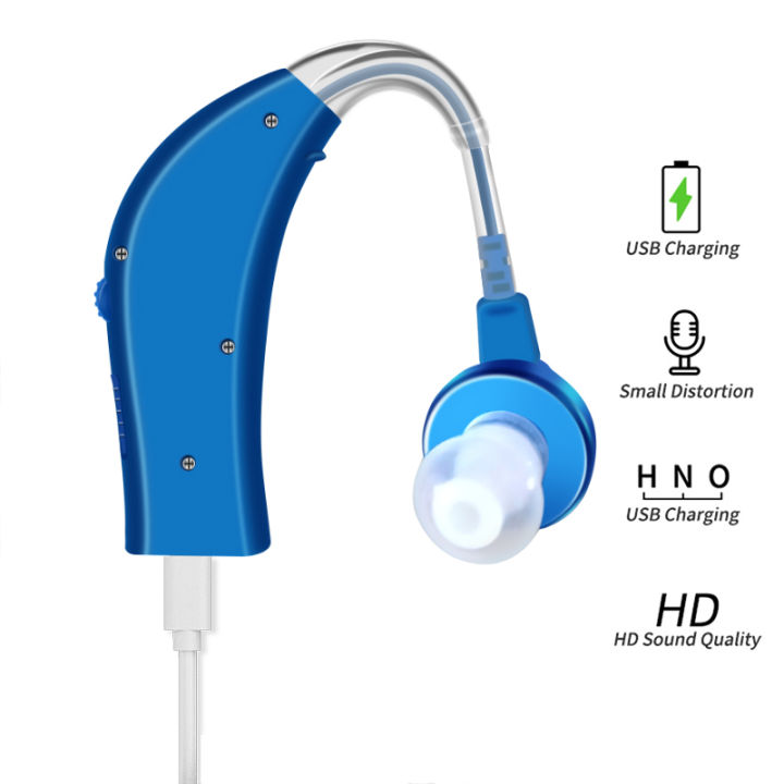 USB Rechargable Hearing Aid Elderly Hearing loss Sound Amplifier for Hearing Impaired Patient