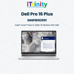 Dell Pro 16 Plus Laptop SNSPB162501 U5 เดลล์ คอมพิวเตอร์พกพา 16 นิ้ว 60 Hz Full HD 16GB+512GB รับประกันเครื่อง+แบต 3ปี On-Site