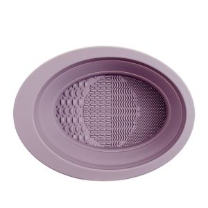 OMQAIO Silicone Makeup Brush Cleaning Bowl Beauty Foldable Cosmetic Scrubber Board Eleagnt Korean Style Makeup Brush Cleaning Mat Household