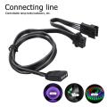 PHANTEKS 4Pin RGB Connector Cable 60cm PC Case Fan LED Strip Extension Cord. 