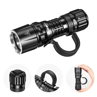 Wurkkos TD07 18350 Rechargeable Tactical Flashlight SFT25R LED 1300 Lumen 479m Long Range Compact and Durable Suitable for Outdoor Adventure and Camping