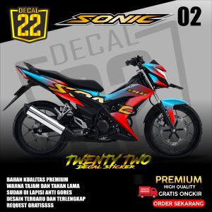 Decal Sticker Honda Sonic 150 R Fullbody Custom Desain- sonic 22 decal store kode 02