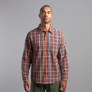 M.Gee Kemeja Lengan Panjang Pria Mgee Original Texas C017 Orange