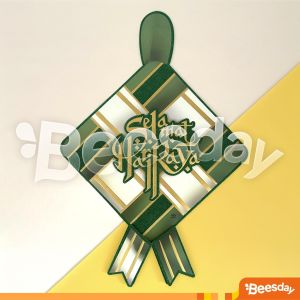 Dekorasi Lebaran Ketupat Jumbo Glitter Emas M745-1 | Hiasan Gantung & Tempel