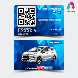 Cetak Kartu My Pertamina Premium Color Costum Foto Bahan Tebal PVC 096mm Anti Pudar Satu Hari Jadi