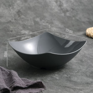 Polocat Nordic Ins Style Salad Bowl Square Plate Creative Footed Bowl Simple Serving Bowl Kitchen Cold Dish Soup Bowl Modern Dinner Plates
