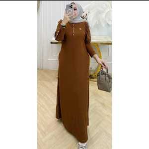 Ayesha Gamis Crinkle Pakaian Wanita Kekinian Gamis Crinkle Model Baru Pakaian Muslimah Wanita Dewasa Gamis Crinkle Viral Tiktok Gamis Kancing Lengan Panjang Gamis Terlaris