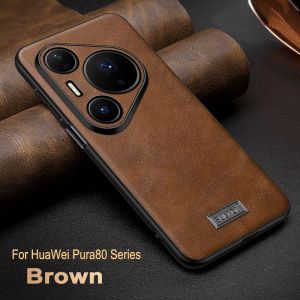 ซองศัพท์หนังสำหรับ Huawei Pura 80 Pro+ Pura80 Pro Pura 80 Ultra P80 Pro P80Pro Pura80 Ultra P80 Ultra แบบย้อนยุคเคลือบแว็กซ์น้ำมัน ปกป้องธุรกิจแฟชั่นไม่ติดลายนิ้วมือ ป้องกันแรงกระแทก