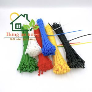 DR320TQ - Combo 5 sét màu dây rút nhựa đánh dấu gia cầm buộc linh kiện ( sét 100 sợi size 2.5x200mm )