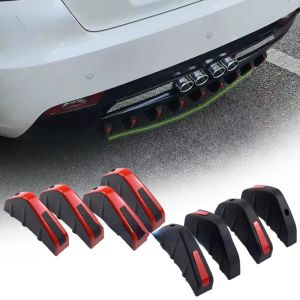 LIEYH 4 cái/bộ Cá nhân Mặc Sức Đề Kháng Sợi Carbon Mô Hình Chống va chạm Phổ Xe Phía sau Bumper Phụ Tùng Phụ Kiện Xe Hơi Môi Khuếch Tán Bộ Phận khung xe