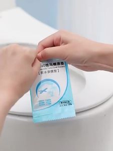 【Ship in 24H】50PCS/toilet seat cushion/Waterproof/Bacterial isolation/Portable/Seat cushion paper/Toilet cover/Suitable for women hotels travel etc 一次性马桶垫-348