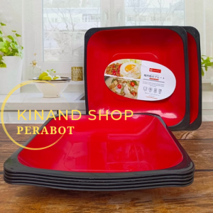 12 PCS PIRING KOTAK RAMEN SUPER TEBAL PIRING RAMEN 9 INCH