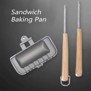 Chảo ăn sáng khuôn bánh sandwich Máy làm bánh sandwich nướng hai mặt có 2 tay cầm chịu nhiệt độ cao dụng cụ nhà bếp