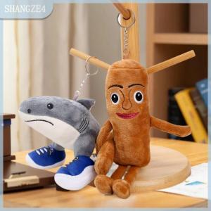 【SHANGZE4】 Al Tralelo Tralala Cá Mập Sang Trọng Keychain Tungtungtung Búp Bê Nhồi Bông Mềm Đồ Chơi Túi Mặt Dây Chuyền Treo Trang Trí Món Quà Sinh Nhật
