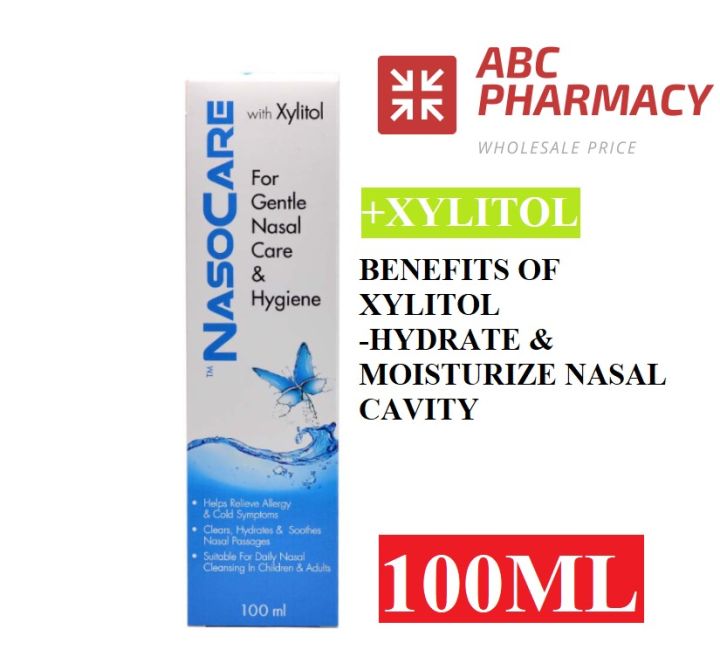 NASOCARE WITH XYLITOL NASAL SPRAY 100ML Lazada