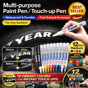 Paint Pen High Saturation Color Repair Tool/Touch Up Pen Precise Marking/Universal Applicator For Car Home Office/Fix Peeling Furniture/Versatile Oil-Based Marker