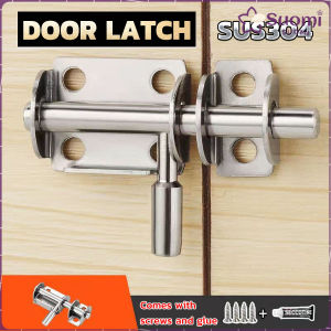 Suomi Stainless Steel Door Latch Solid Sliding Bolts Latch Hasp Home Hardware Gate Safety Door Lock