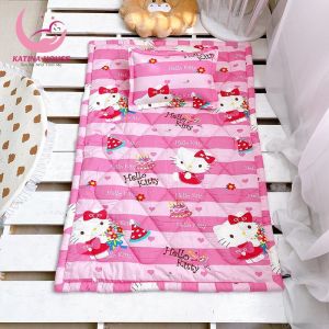 Bộ nệm cho bé mầm non Katina House vải cotton Thắng Lợi mềm mát họa tiết hoạt hình gẫn gũi
