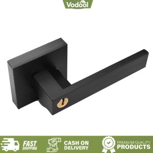 [VSC] Heavy Duty Door Locking Lever Reversible Right Left Sided Doors Heavy-Duty Three Bar Lock for Room Office Bedroom Home Privacy