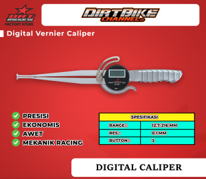 DIGITAL CALIPER BRT Kaliper Jangka Bubut Stelan Dalam Ukur Diameter Porting 12.7 - 216 mm