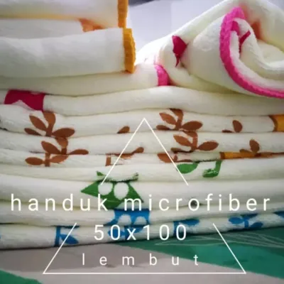HANDUK BAYI MICROFIBER UKURAN 50 x 100 CM - HANDUK MANDI ANAK - DAYA SERAP TINGGI - BAHAN MIKROFIBER HALUS & LEMBUT