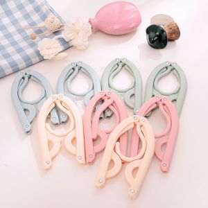 6pcs Foldable Magic Clothes Drying Rack Compact Cloth Hanger Convenient Plastic Foldable Travel