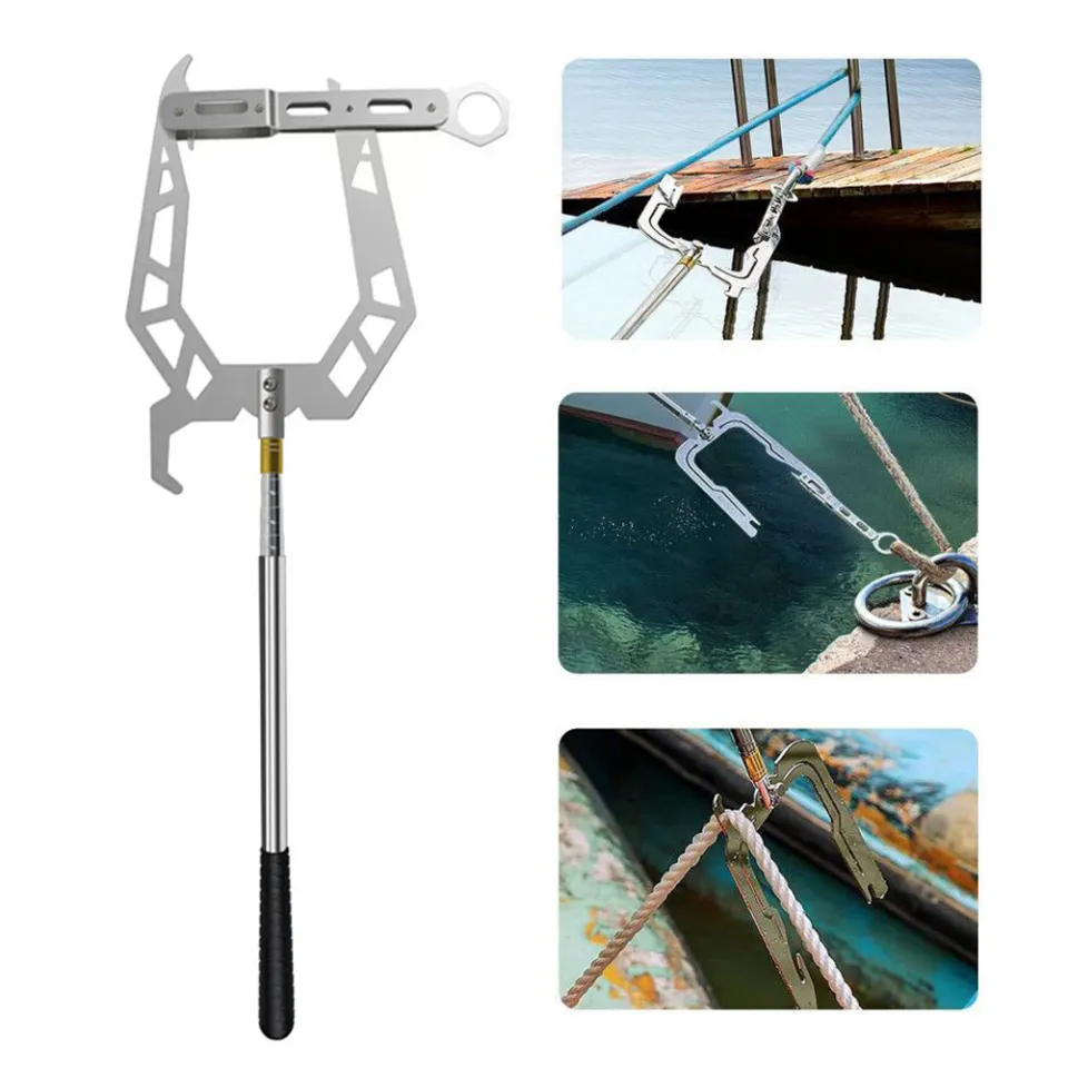 JaneDream Portable Mooring Rope Dock Hook Stainless Steel Long