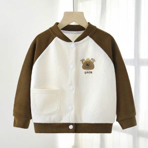 Childrens baseball uniforms for boys and girls casual jackets baby knitted cardigan clothes childrens sports jacket
