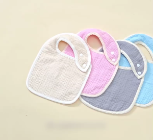 Newborn Baby Bibs Cotton Infant Feeding Bib Comfortable Saliva Towel Solid Burp Cloths for Boys Girls Neutral Gender