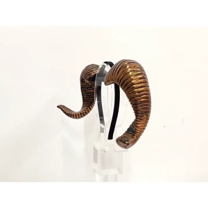 Detachable Goat Horn Headwear Simulation Animal Horn Hairhoop For Renaissances Theatrical Performances Costume Props
