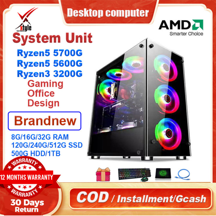 Cpu Unit Only Amd Desktop Ryzen G Gaming Pc Ryzen G With