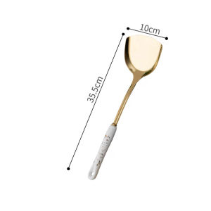 Turtle Stainless Steel Kitchen Utensils Ceramic Anti-scald Handle Multi-purpose Spatula Soup Ladle