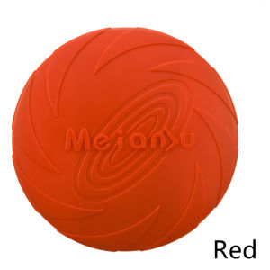 Meianju Dog Frisbee ToyPet Training Cyber Rubber Flying Saucer Interactive ToysFloating Water Dog Toy Suitable for Small Medium or Large Dogs Outdoor Flight1pcs