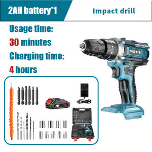 MORTX Electric Screwdriver Set Cordless Impact Drill With 28PCS Accessories Tool Box Set
