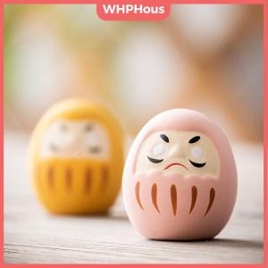 WP💓💛💖 Japanese Ceramic Daruma Statue Daruma Tumbler Crafts Lucky Fortune Ornament Landscape Daruma Doll Fengshui Home Decor Gift