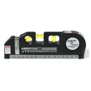 4 In 1 Multifunctional Laser Level Aligner Horizon Vertical Line Measure Tape Ruler Standard Metric Tape Rulers