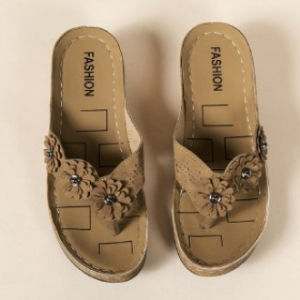 WomenS Three-Flower Summer New 2025 Thick-Soled Flip-Flops Beach Sandals For Women