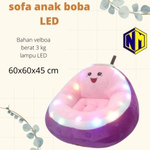 Sofa karakter Boba Anak Sofa Boba Anak Viral pakai lampu LED