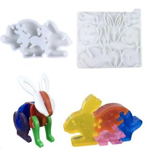 Flexible Silicone Mould Accessory for Creating Rabbit Holders Decoration With Resin And Plaster Daily Use